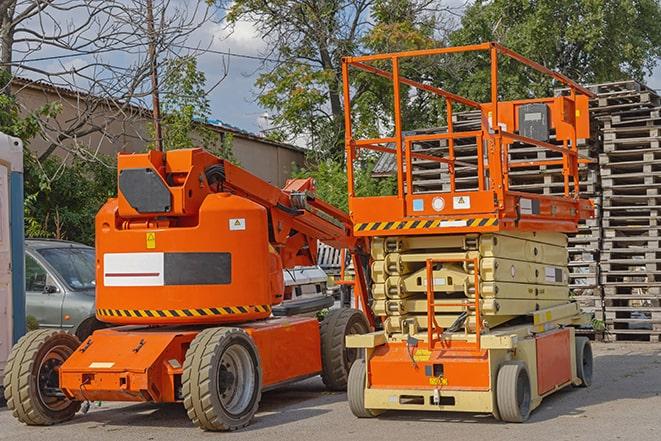 forklift truck transporting products in a warehouse in Bradenton FL